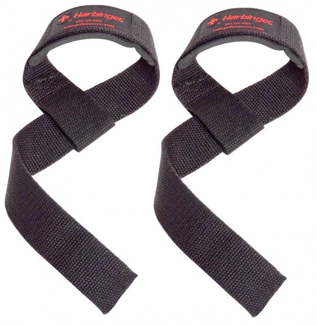 Harbinger Padded cotton lift straps 21,5'' Black