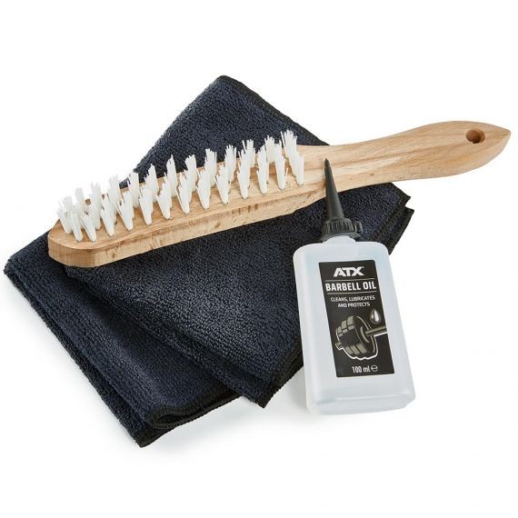 ATX® Barbell care set , Barbell Oil, 2 microfiber / care cloths and brush