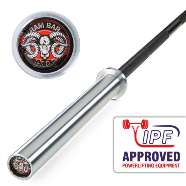 ATX® RAM BAR II - Powerlifting Bar - PRO Series - Black Oxide / Hard Chrome