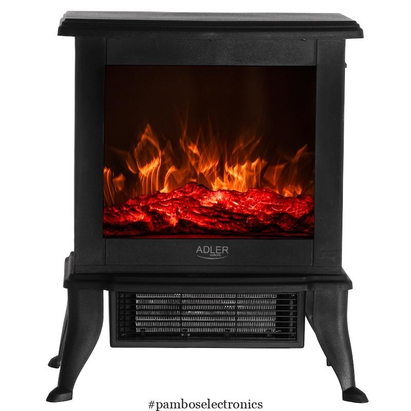 Adler ad 7754 electric fireplace 1800w 3d flame effect