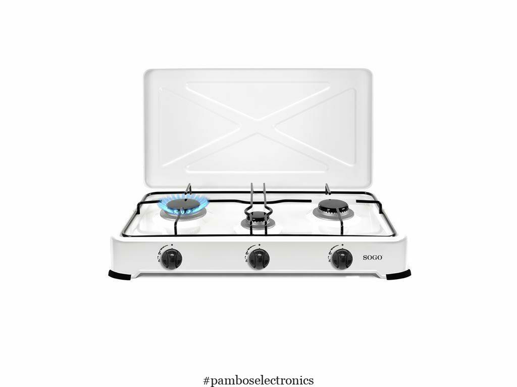 Sogo SS-10265 3-Burner Gas Stove – White
