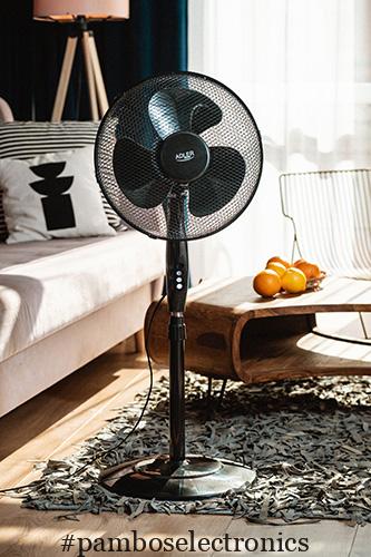 Adler ad 7323 black fan 40 cm – stand