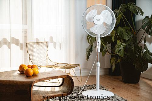 Adler ad 7323 white fan 40 cm – stand