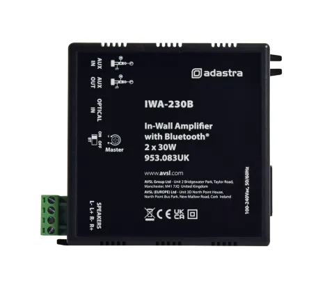 Adastra IWA230B In-Wall Bluetooth Amp 2x30W@4ohm 953.083UK