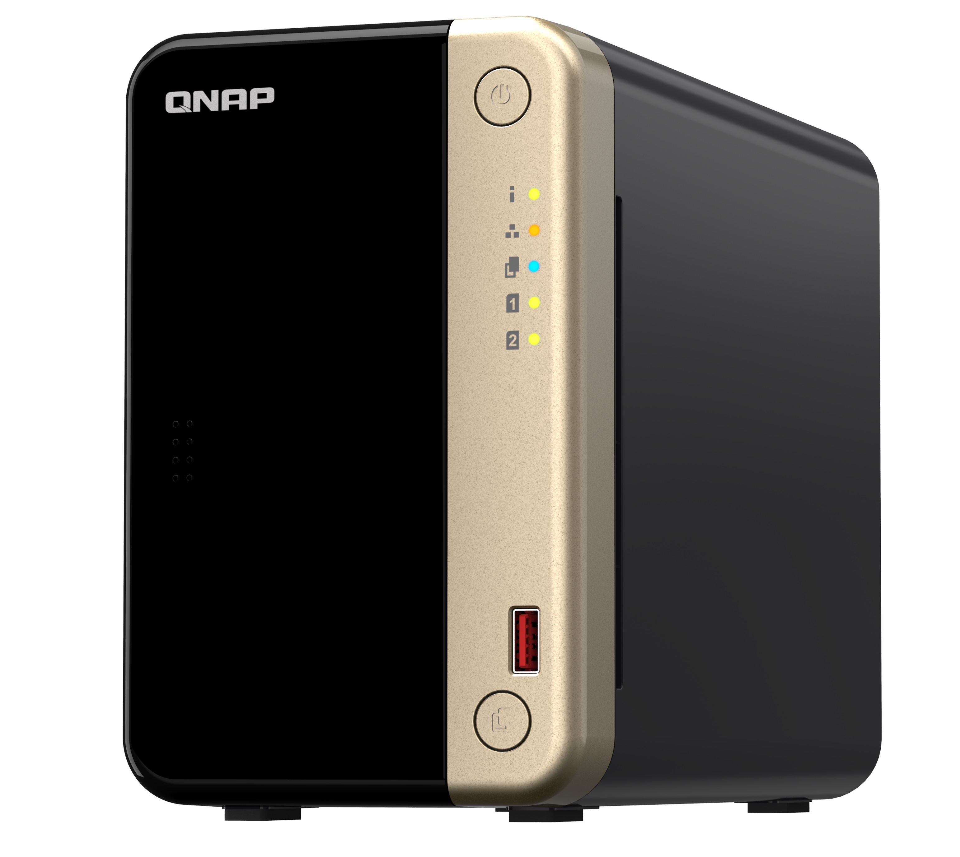 QNAP NAS 2-Bay Tower Intel Quad-Core, 8GB RAM, PCIe Slot, Dual 2.5GbE, HDMI 2.1 & SSD Caching TS-264