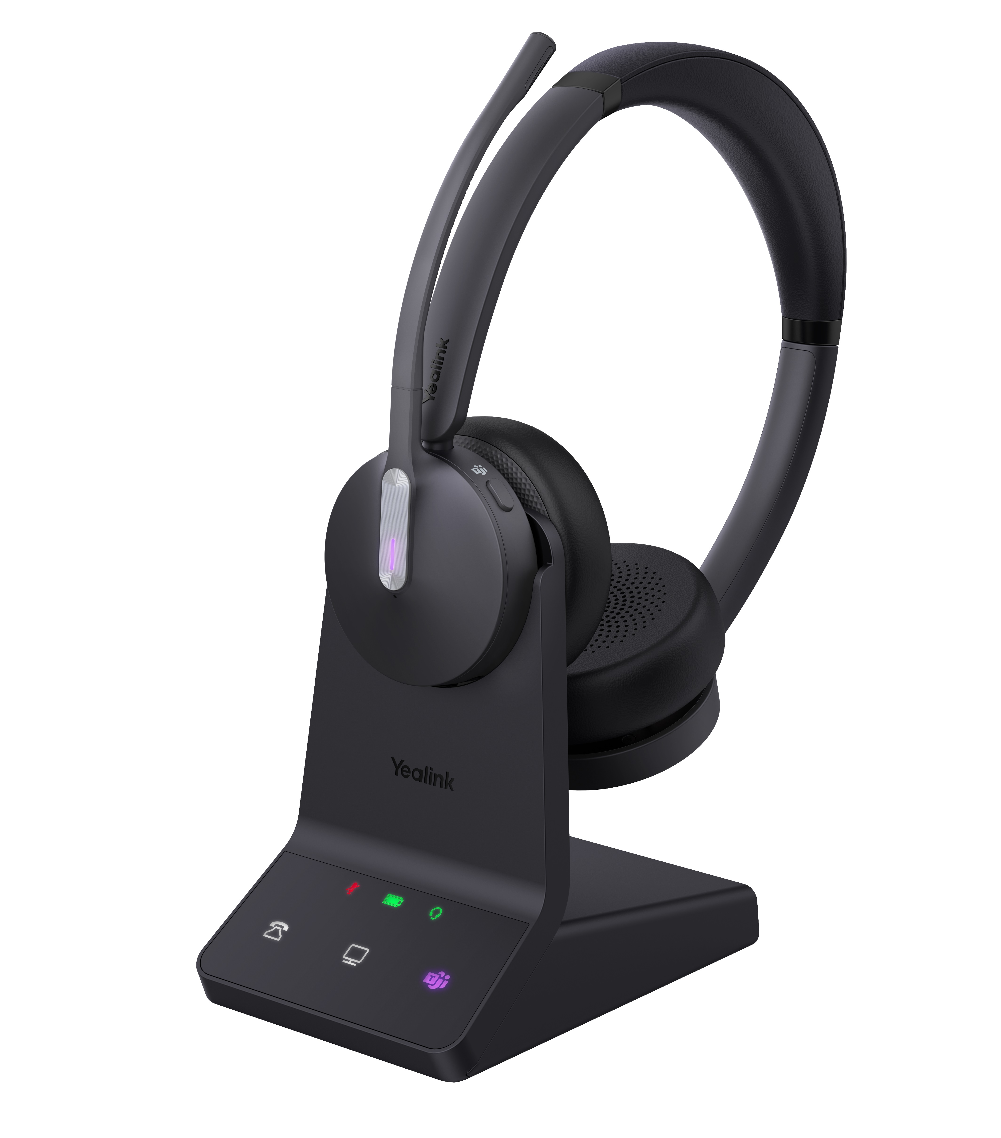 Yealink Headset Wireless Dual-Mode DECT/Bluetooth 3-Mic NC with Basestation WH64 Dual Teams