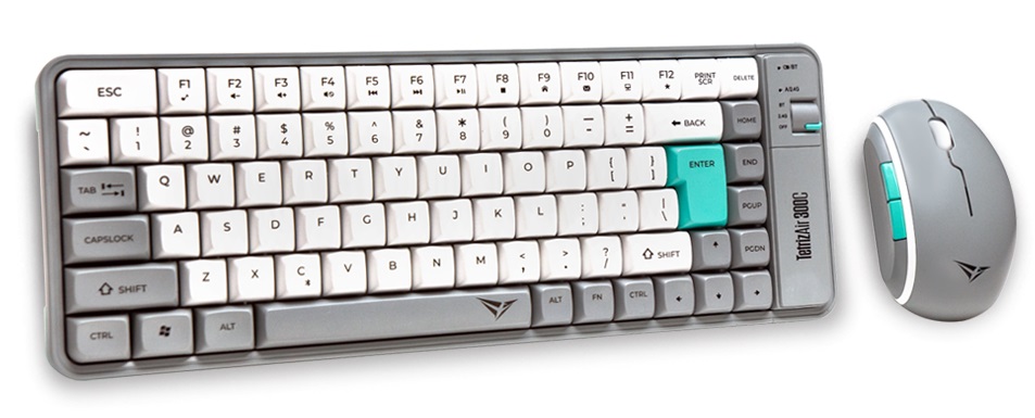 Alcatroz Keyboard & Mouse 2.4G+BT Combo 84K Tetriz Air 300C Winter White