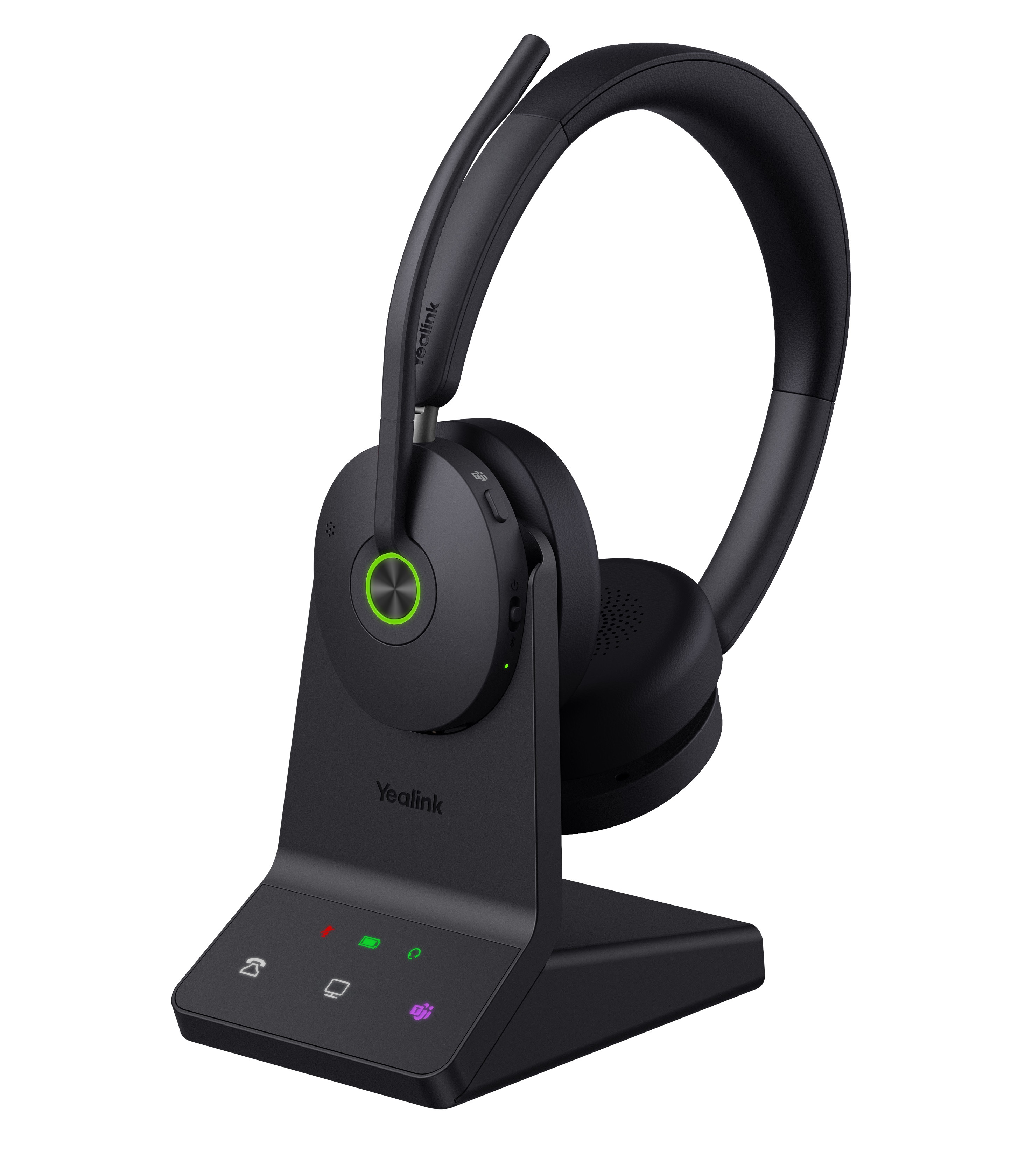 Yealink Headset Wireless Dual-Mode DECT/Bluetooth 4-Mic NC with ANC & Basestation WH68 Teams