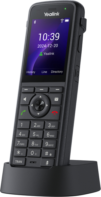 Yealink IP Phone Cordless Wi-Fi 6 Handset Ruggedized IP67 Roaming Dual Band with Bluetooth AX86R