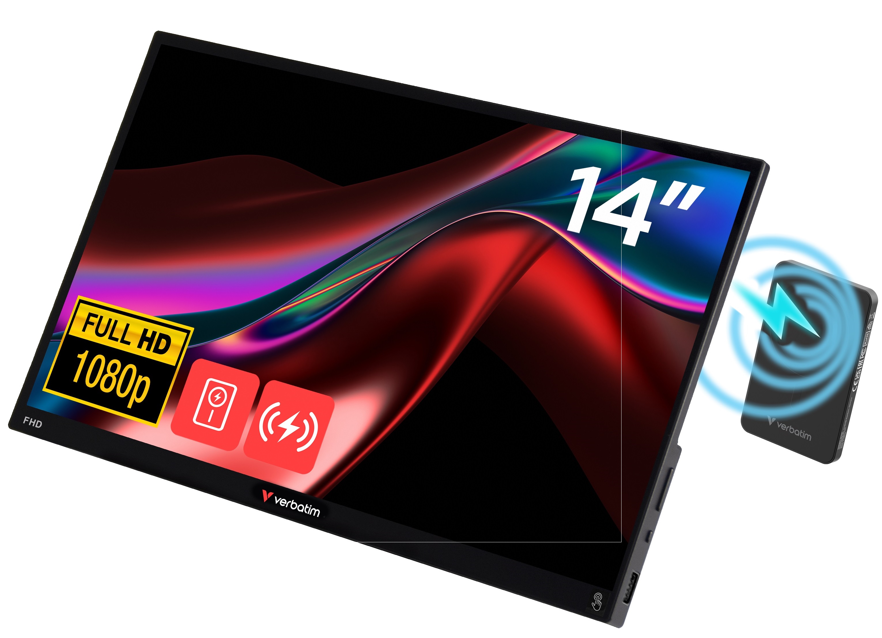 Verbatim Monitor Portable Touch 14” Full-HD Powered by Wireless PowerBank