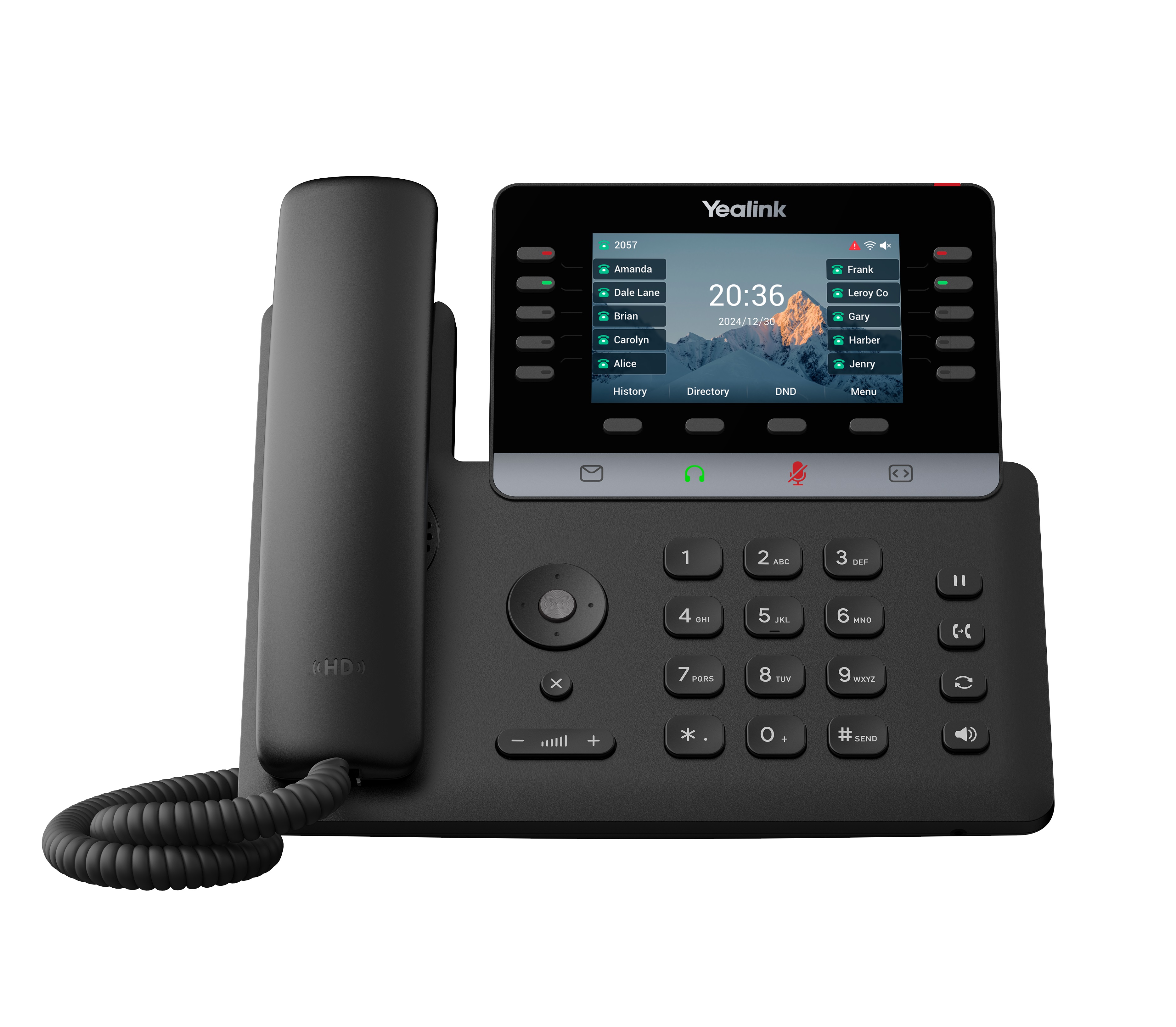 Yealink IP Phone Desktop PoE 4.3” Gigabit, USB, Expansion, Color Screen SIP-T74U