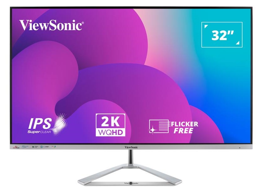 Viewsonic Monitor VX 32” 2K IPS 75Hz Frameless/Speakers/DisplayPort/HDMI VX3276-2K-mhd-2