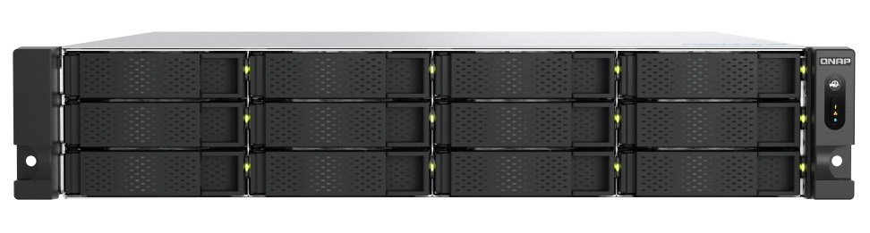 QNAP NAS 12-Bay Rackmount AMD Ryzen Six-Core , 16GB RAM, Redundant PSU, PCIe & Dual 10GbE Ports TS-h1277AXU-RP-R5