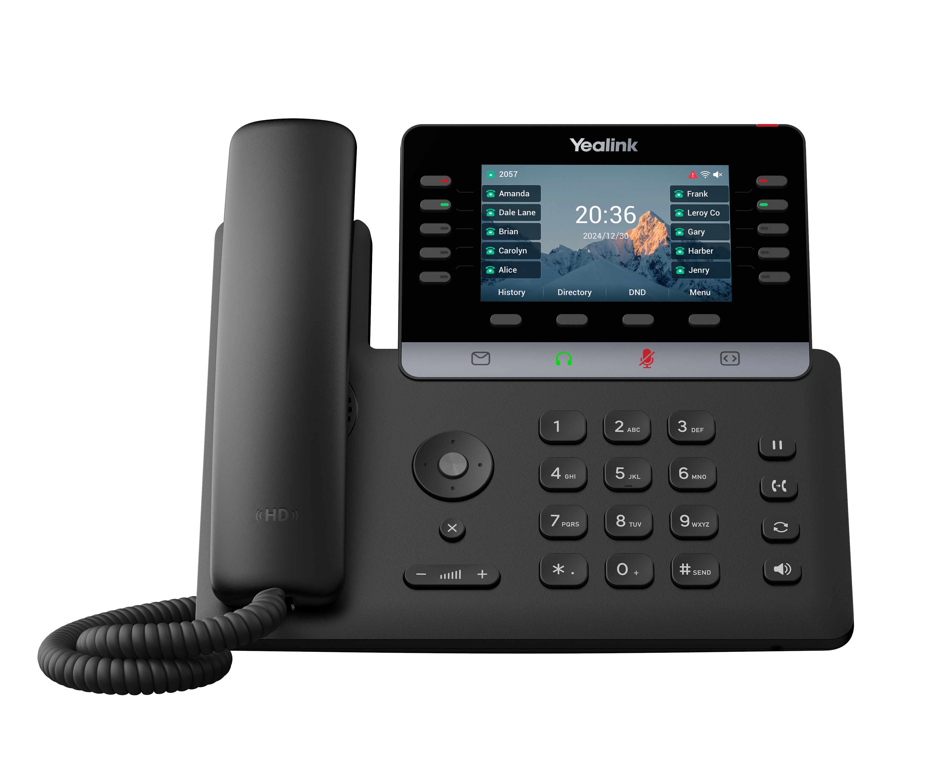 Yealink IP Phone Desktop PoE 4.3” Gigabit, Color Screen, USB, Expansion, Bluetooth & Wi-Fi SIP-T74W
