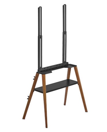 Brateck TV Floorstand 40×40 1.25m 40kg Black/Walnut FS36-44F-02