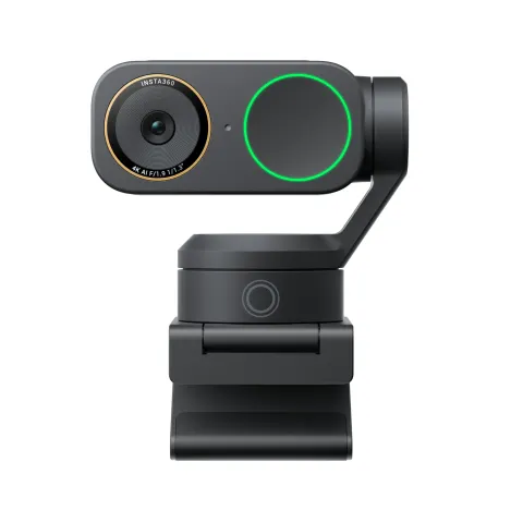 Insta360 Link 2 Pro 4K HDR Webcam with AI Auto Framing & Noise Cancelling 1/1.3″ Sensor 2-axis Gimbal Dual Mode Mic Graphite Black LINK2PRO01