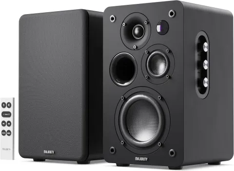 Majority Speakers Active D100X 100W 5” 3-Way BT/USB/HDMI/DSP/Phono Black (pair)