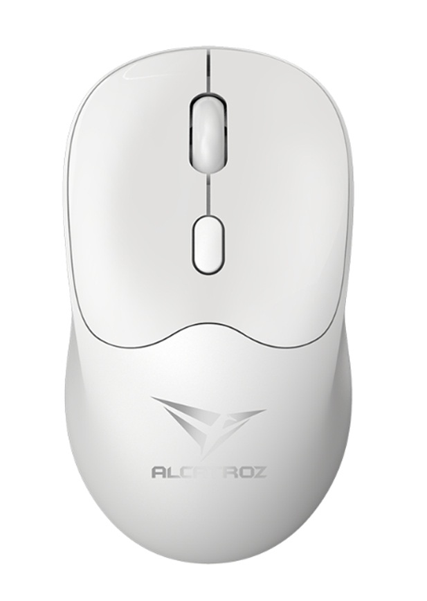 Alcatroz Mouse Wireless & BT Recharg Silent AIRMOUSE DUO 6R White (2025)