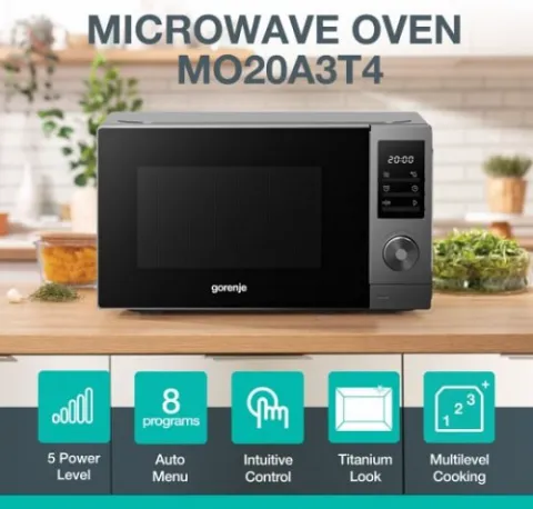 GORENJE MICROWAVE 20L WITH DIGITAL SCREEN MO20A3T4