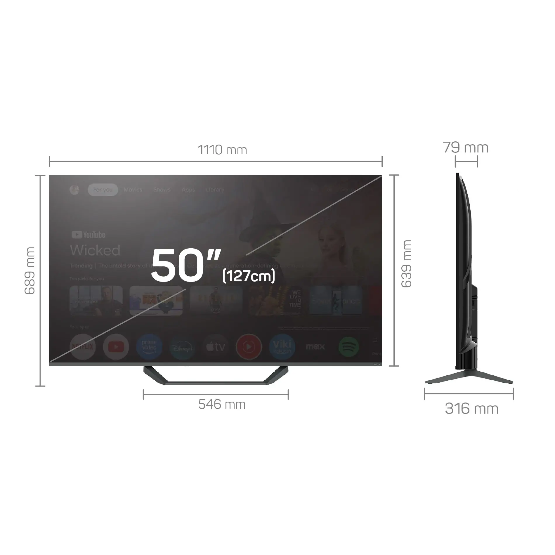 TESLA QLED TV 50″ Q50E655GUS UHD GOOGLE TV