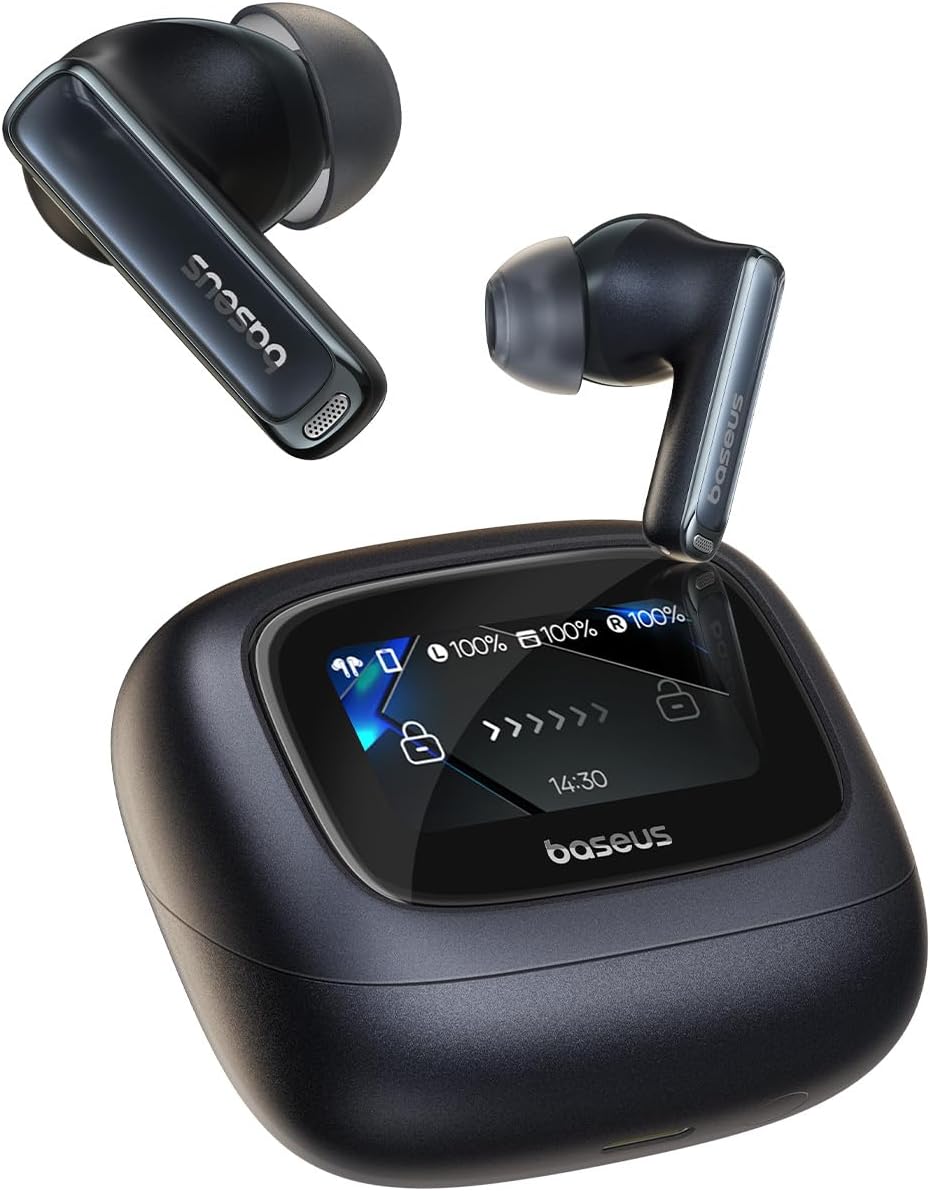 Baseus Headphones In Ear TWS Bowie M2s Ultra DISPLAY ANC LDAC Black