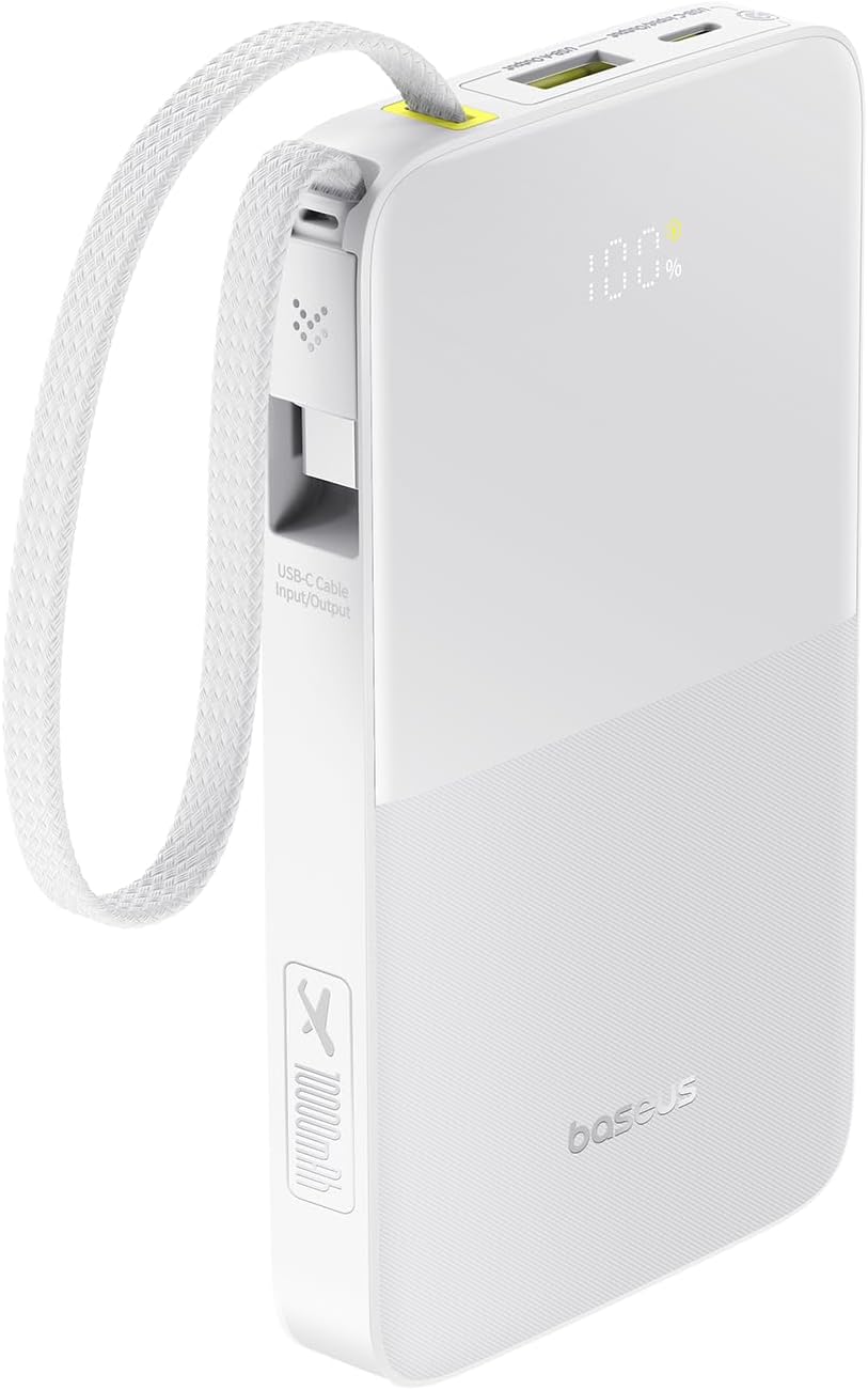 Baseus Powerbank 22.5W 10000mAh + Display EnerFill FC51 Bipow2 Pro White