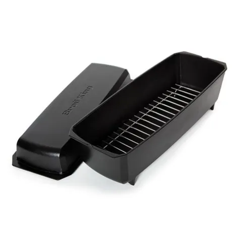 BROIL KING CAST IRON RIB ROASTER PAN WITH LID