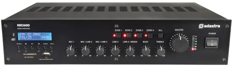 Adastra RM360D 100V 360W FM/DAB/USB/BT/4Z 953.226UK