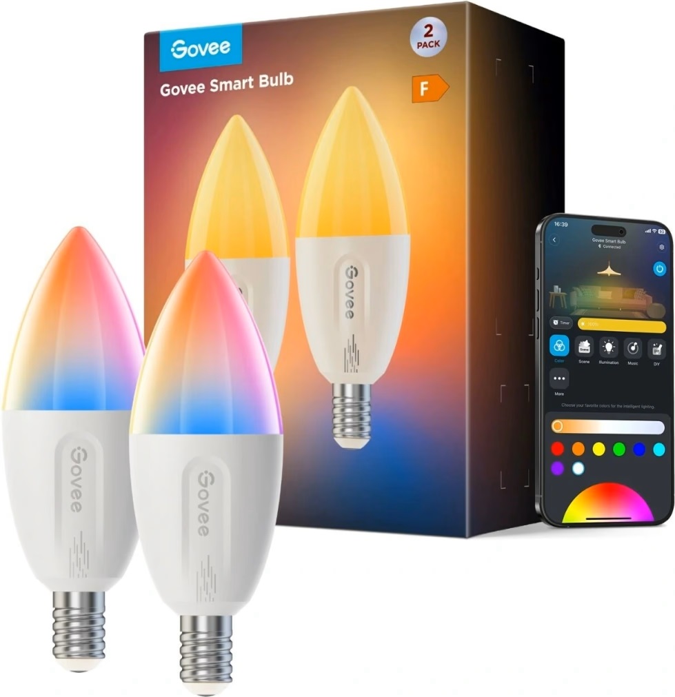 Govee Bulb Ceiling E14 Smart LED 9W RGBWW (Pack of 2) B600CCC1
