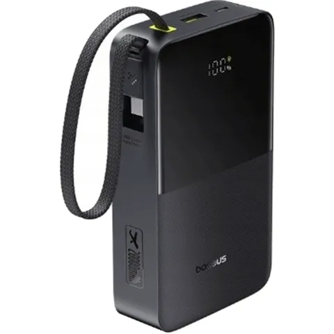 Baseus Powerbank 22.5W 20000mAh + Display EnerFill FC51 Bipow2 Pro Black