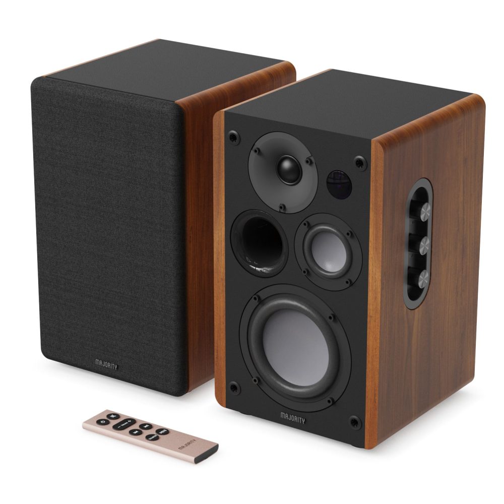 Majority D100 Active Speakers 100W 5” 3-Way with DSP, Bluetooth, USB, HDMI & Optical