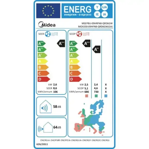MIDEA MSEPCU-18HRFN8 All EASY PRO 18000BTU