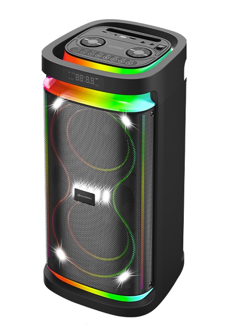 SonicGear Portable Karaoke Speaker 2 x 6.5” BT/USB/RGB 2x Mics Audiobox BBX1300