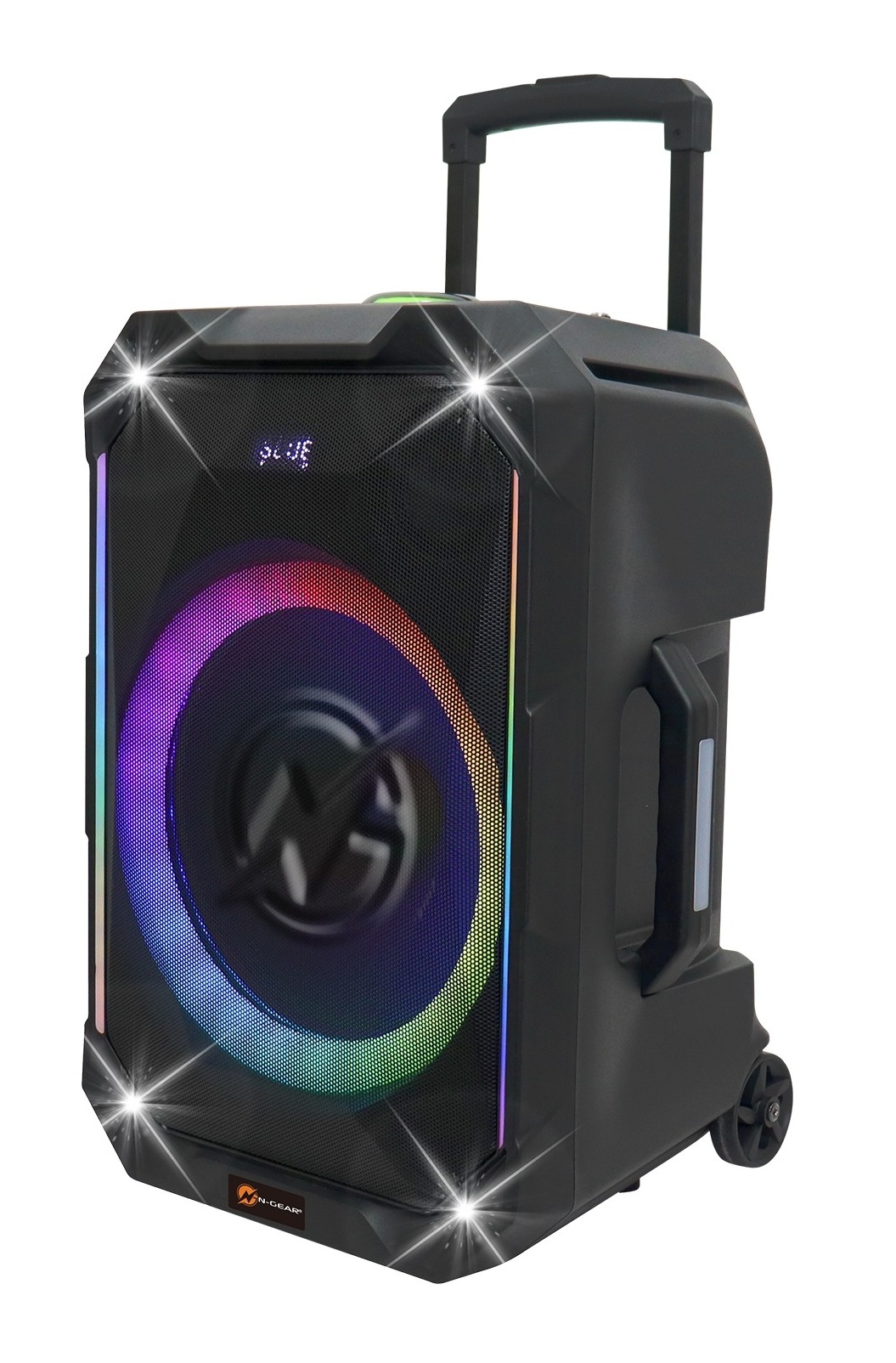 N-Gear FLASH1040 10” Portable Karaoke Speaker with 1x Wireless Mic LED Lights USB & BT
