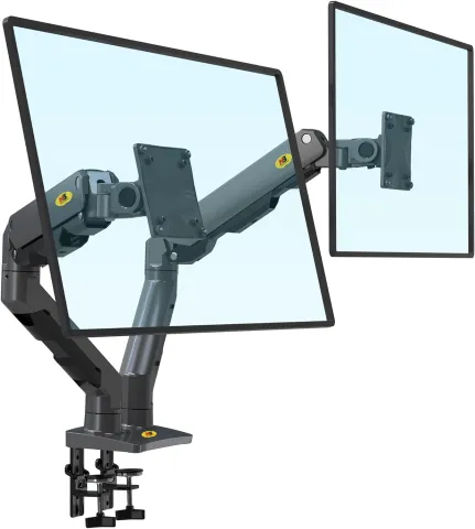 NBMounts G65 Dual Arm Heavy Duty Gas Desk Monitor Mount