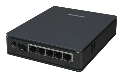 MikroTik Router Wi-Fi 6 hAP ax S AX2400 5xGbE/2.5G SFP/PoE In-Out/USB E62IUG
