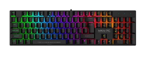 Armaggeddon MKA-7C Black Mechanical Gaming Keyboard 104 Clicky Blue Keys