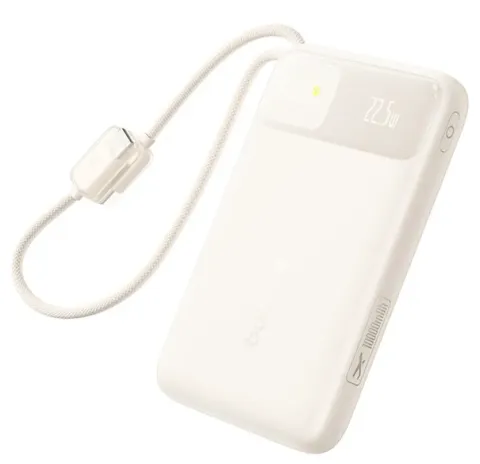 Baseus Powerbank 22.5W 10000mAh + Display EnerFill FC11 Beige