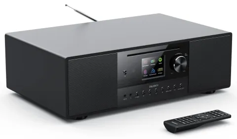Majority QUADRIGA 2.1 Mini HiFi 120W with 6” Subwoofer, CD Player, Internet Radio, Bluetooth, USB & Optical Input