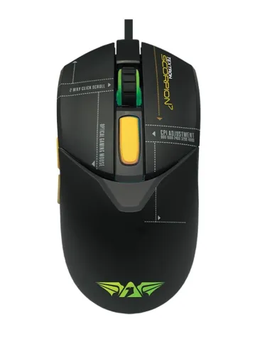 Armaggeddon SCORPION 7 Lite Wired Programmable RGB Gaming Mouse 12800 CPI