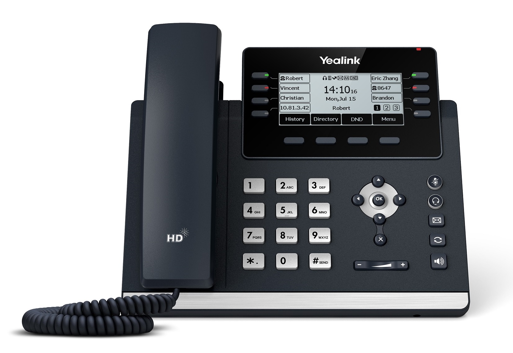 Yealink IP Phone Desktop PoE 3.7” Gigabit, USB & Expansion T43U