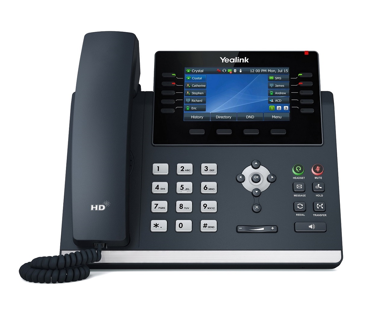 Yealink IP Phone Desktop PoE 4.3” Gigabit, USB, Expansion, Color Screen T46U